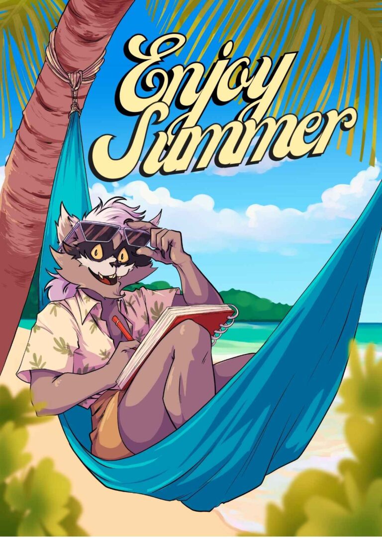 Sommer Flyerdesign für Berlin School für Comics and Illustration